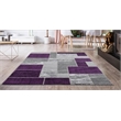 Pemberly Row Indoor Purple Brick Geometric 2' x 3' Fabric Area Rug