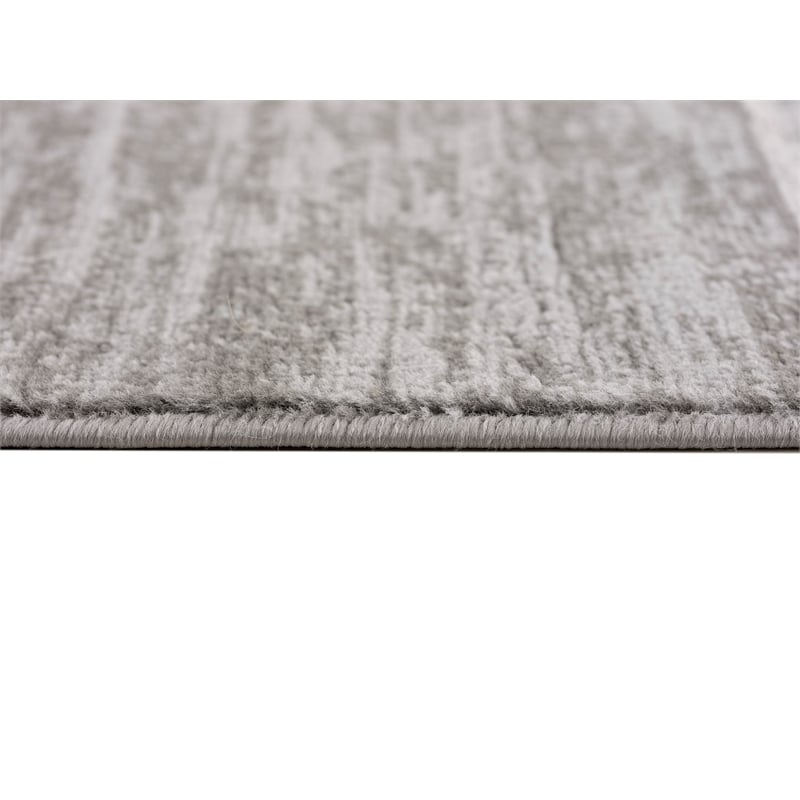 Pemberly Row Indoor Purple Brick Geometric 4' x 6' Fabric Area Rug