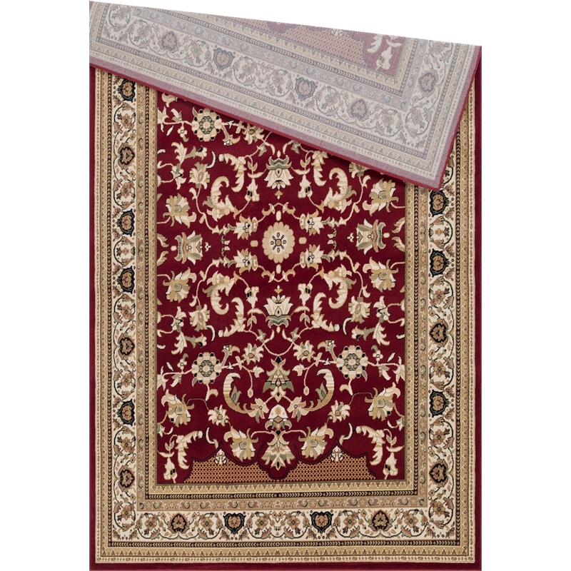 Pemberly Row Contemporary Red Oriental 8' x 10' Fabric Area Rug
