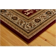 Pemberly Row Contemporary Red Oriental 8' x 10' Fabric Area Rug