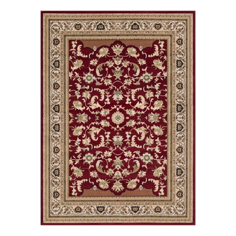 Pemberly Row Contemporary Red Oriental 8' x 10' Fabric Area Rug