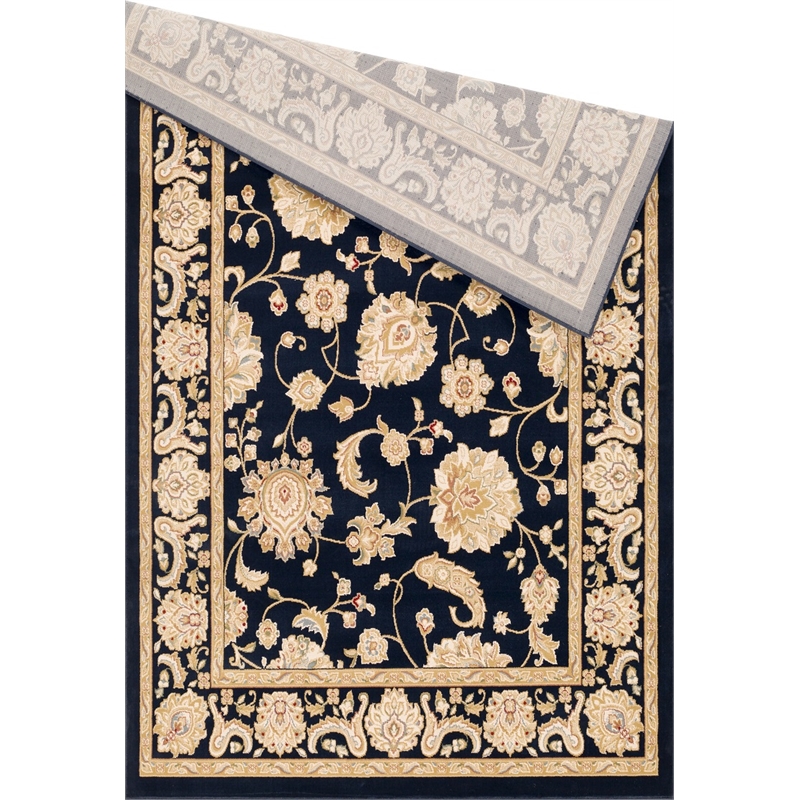 Pemberly Row Contemporary Blue Oriental 8' x 10' Polypropylene Fabric Rug