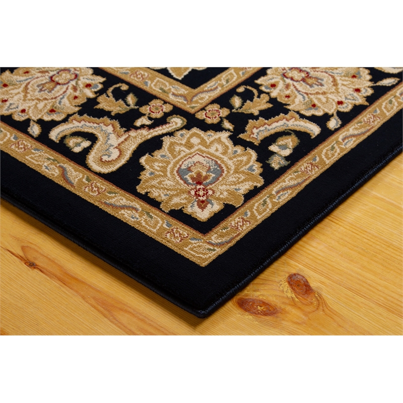 Pemberly Row Contemporary Blue Oriental 8' x 10' Polypropylene Fabric Rug