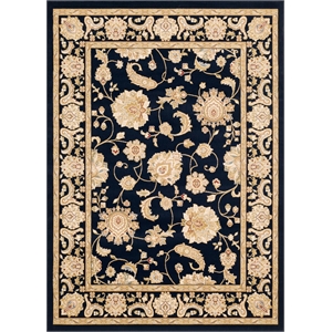 Pemberly Row Contemporary Blue Oriental 8' x 10' Polypropylene Fabric Rug