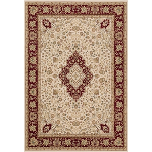 Pemberly Row Contemporary Beige Oriental 5' x 7' Fabric Area Rug