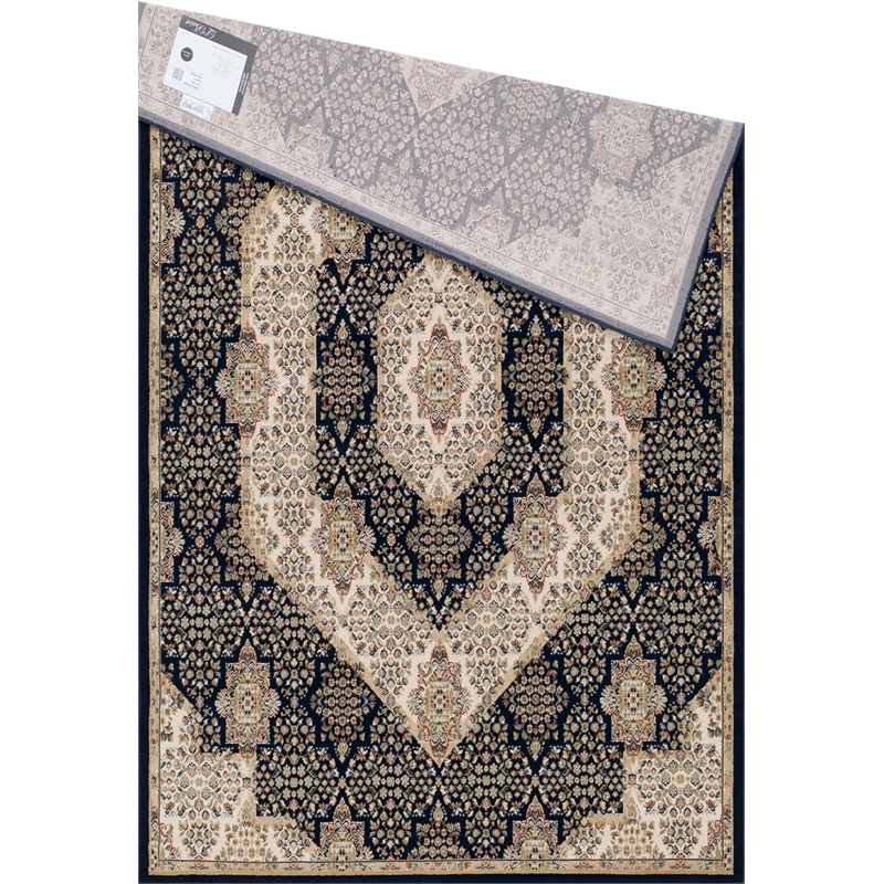 Pemberly Row Contemporary Blue Oriental 8' x 10' Fabric Area Rug