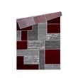 Pemberly Row Red Geometric 2 ft. x 3 ft. Fabric Scatter Area Rug