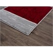 Pemberly Row Mid-Century Red Geometric 8 ft. x 10 ft. Fabric Area Rug