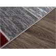 Pemberly Row Mid-Century Red Geometric 8 ft. x 10 ft. Fabric Area Rug