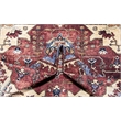 Pemberly Row Red Distressed Washable 8 ft. x 10 ft. Fabric Area Rug