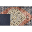 Pemberly Row Multi-Color Traditional Washable 2 ft. x 6 ft. Fabric Runner Rug