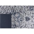 Pemberly Row Blue Traditional Washable 5 ft. x 7 ft. Fabric Area Rug