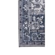 Pemberly Row Blue Traditional Washable 5 ft. x 7 ft. Fabric Area Rug