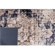 Pemberly Row Beige Distressed Washable 8 ft. x 10 ft. Fabric Area Rug