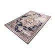 Pemberly Row Beige Distressed Washable 8 ft. x 10 ft. Fabric Area Rug