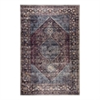Pemberly Row Multi-Color Distressed Washable 8 ft. x 10 ft. Fabric Area Rug