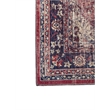 Pemberly Row Red Distressed Washable 5 ft. x 7 ft. Fabric Area Rug