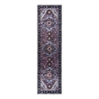 Pemberly Row Multi-Color Traditional Washable 2 ft. x 6 ft. Fabric Runner Rug