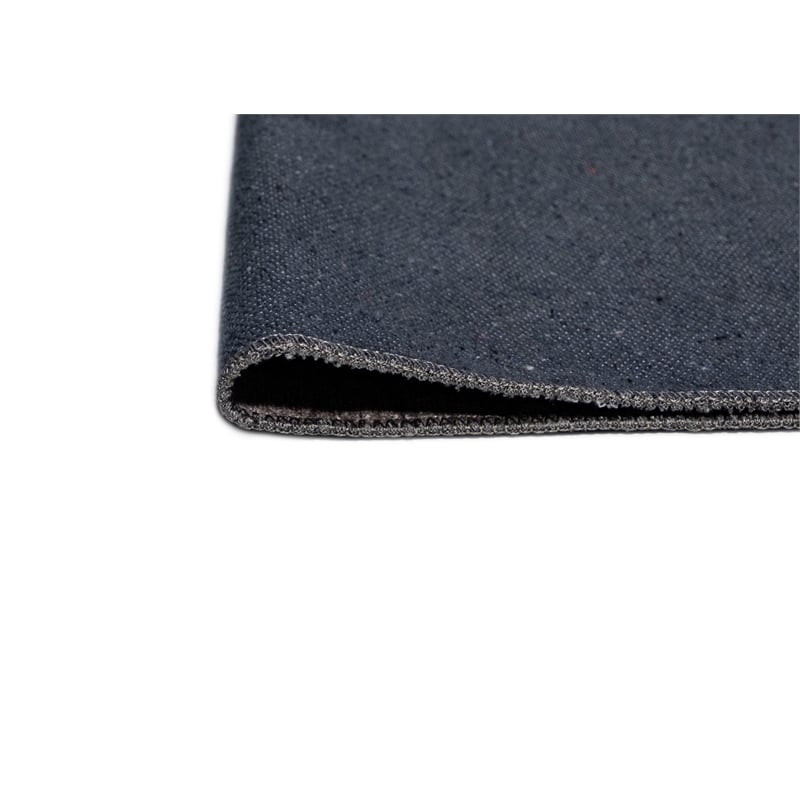 Pemberly Row Gray Distressed Washable 4 ft. x 6 ft. Fabric Area Rug