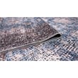 Pemberly Row Blue Distressed Washable 8 ft. x 10 ft. Fabric Area Rug