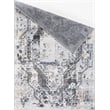 Pemberly Row Traditional Gray Oriental 2 ft. x 6 ft. Fabric Runner Rug
