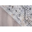 Pemberly Row Traditional Gray Oriental 2 ft. x 6 ft. Fabric Runner Rug