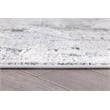 Pemberly Row Traditional Gray Oriental 2 ft. x 6 ft. Fabric Runner Rug