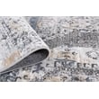 Pemberly Row Traditional Gray Oriental 2 ft. x 6 ft. Fabric Runner Rug