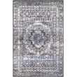 Pemberly Row Traditional Blue Oriental 5 ft. x 7 ft. Fabric Area Rug