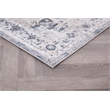 Pemberly Row Traditional Gray Oriental 5 ft. x 7 ft. Fabric Area Rug