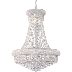 Pemberly Row Contemporary 24&quot 14 Light Royal Crystal Chandelier