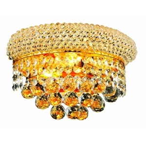 Pemberly Row Contemporary 6&quot 2 Light Royal Crystal Wall Sconce