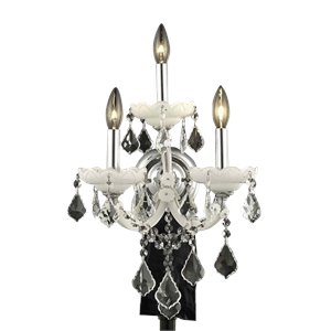 Pemberly Row Contemporary 22&quot 3 Light Royal Crystal Wall Sconce