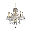 Pemberly Row Contemporary 8 Light Royal Crystal Chandelier in Gold