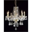 Pemberly Row Contemporary 8 Light Royal Crystal Chandelier in Gold