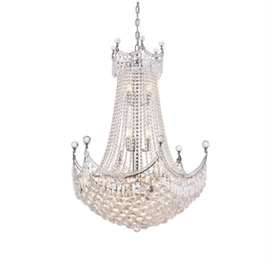 Pemberly Row Contemporary 30&quot 24 Light Royal Crystal Chandelier