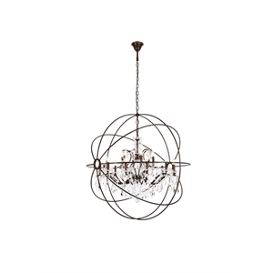 Pemberly Row Contemporary 44&quot 18 Light Royal Crystal Pendant Lamp