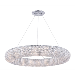 Pemberly Row Contemporary 41&quotW x 6&quotH 18 Light Chandelier in Chrome