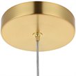 Pemberly Row Contemporary Clear 1 Light LED Pendant in Gold Finish