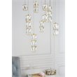 Pemberly Row Contemporary 9 Light Royal Cut Crystal LED Pendant in Gold