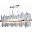 Pemberly Row Contemporary 20 Light Royal Cut Crystal Chandelier in Chrome