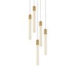 Pemberly Row Contemporary 5-Light Metal and Crystal Pendant in Gold
