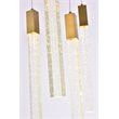 Pemberly Row Contemporary 5-Light Metal and Crystal Pendant in Gold