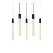 Pemberly Row Contemporary 5-Lights Metal and Crystal Pendant in Black