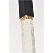 Pemberly Row Contemporary 5-Lights Metal and Crystal Pendant in Black