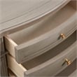 Pemberly Row Contemporary Gold Accent End Table Grey Cashmere