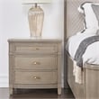 Pemberly Row Contemporary Gold Accent End Table Grey Cashmere