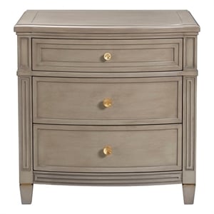 Pemberly Row Contemporary Gold Accent End Table Grey Cashmere