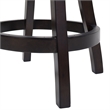 Pemberly Row Swivel Counter Height Bar Stool Vintage Black Brown Faux Leather