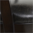 Pemberly Row Swivel Counter Height Bar Stool Vintage Black Brown Faux Leather